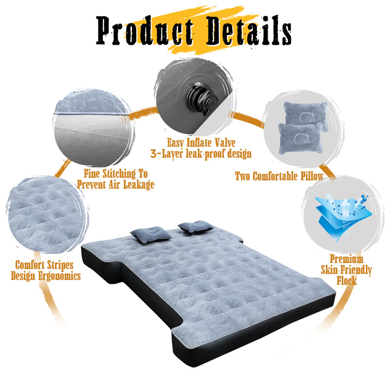 Alwyn Home Mainville Truck Bed Inflatable Air Mattress 5.55.8 ft for